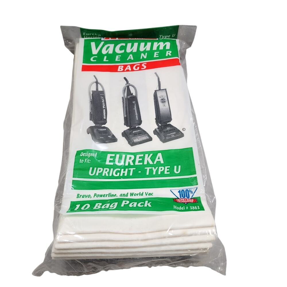American Fare Vacuum Cleaner Bags Eureka Upright Type U Model #3863 10pk Vintage